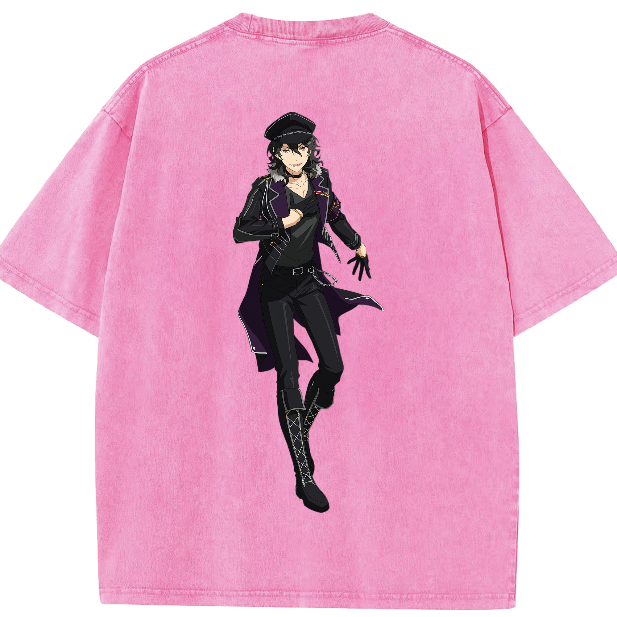 （画像用） あんさんぶるスターズ! Ensemble Stars 綿100% ヴィンテージ風 半袖Tシャツ（背面プリント）